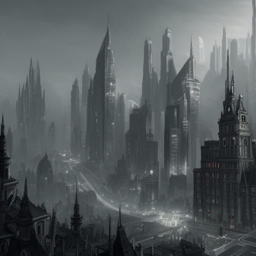 noir cityscape - AI Generated Artwork - NightCafe Creator