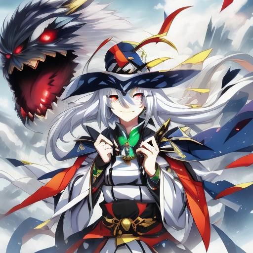 <lora:Anime model:1.0> girl with white hair smiling happily