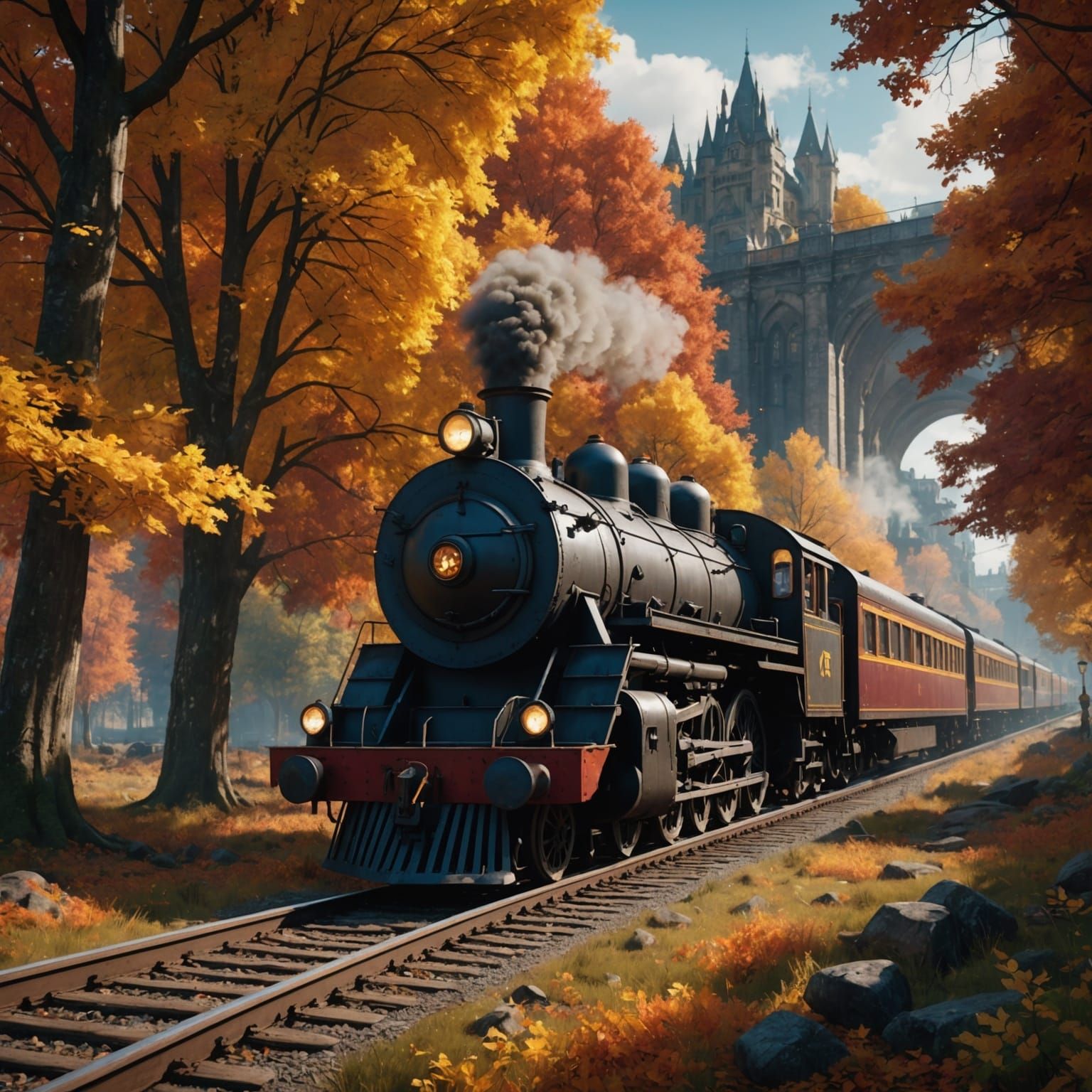 A train in autumn  by @Etaine