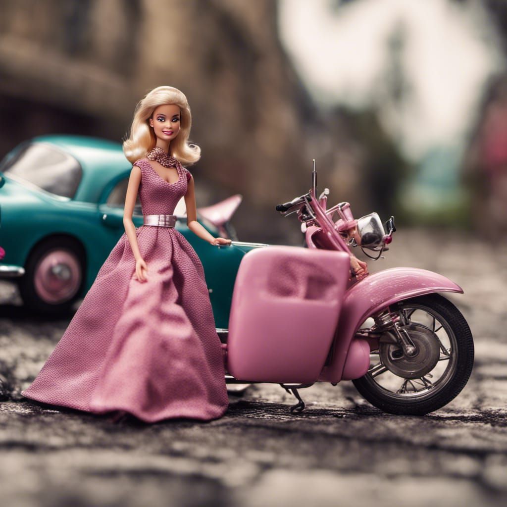 Barbie plus Mr. Bean. Where's that Bean guy? Did she run him...