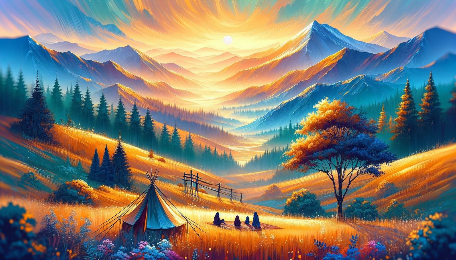 Camping In The Hills Ai Generated Artwork Nightcafe Creator