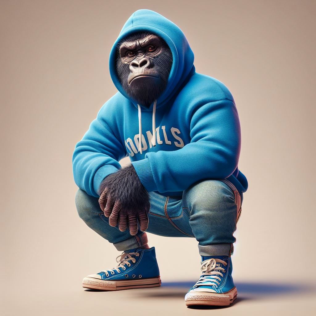 Gorillas in hoodies