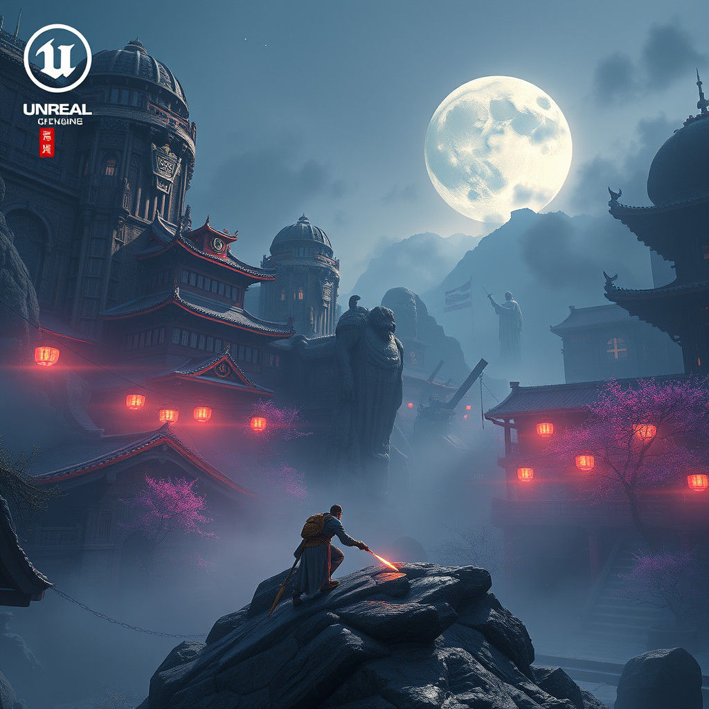 Dream Fish Navigating Luminous Rifts