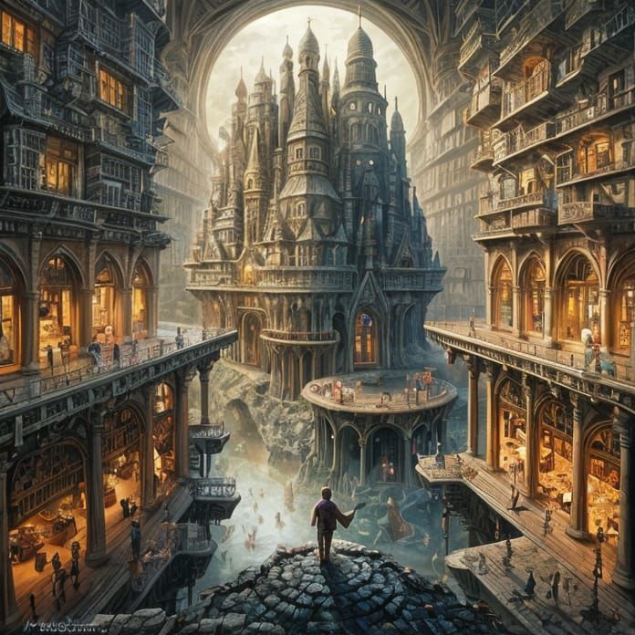 The tunnel suddenly opened out to display a magnificent unde...