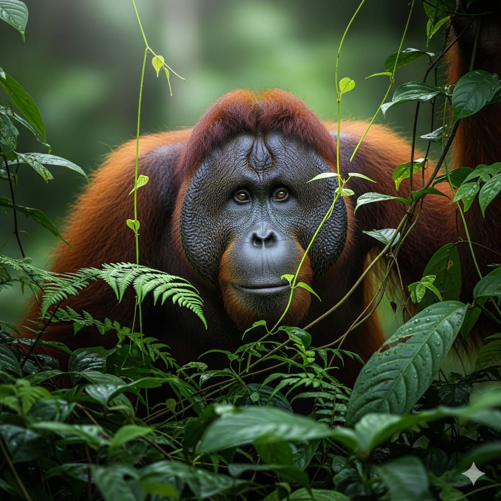 A Powerfully Contemplative And Majestic Bornean Or
