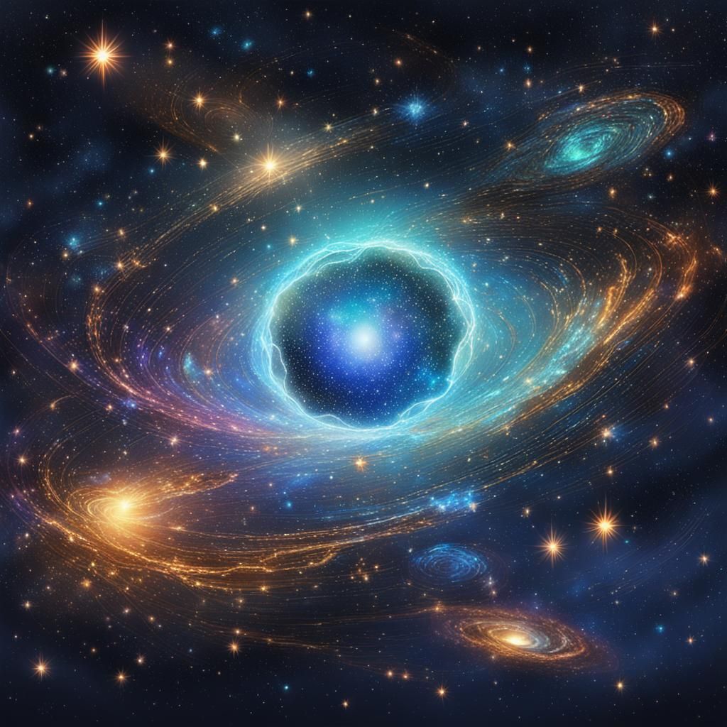 A clear night sky full of stars. A supernova can be seen