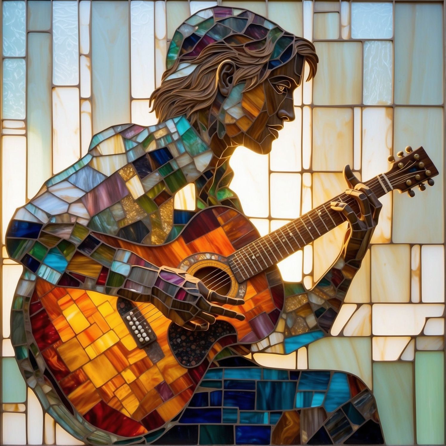 Stained Glass Guitarist
