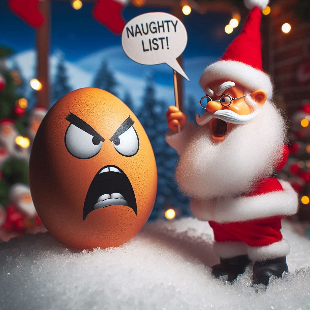 When you bite off one of santa's arms and he puts you on the naughty list