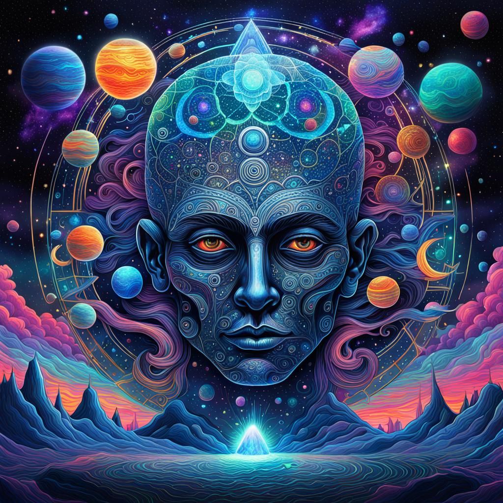 Cosmic Newborn Babies Illustration in 8k Resolution