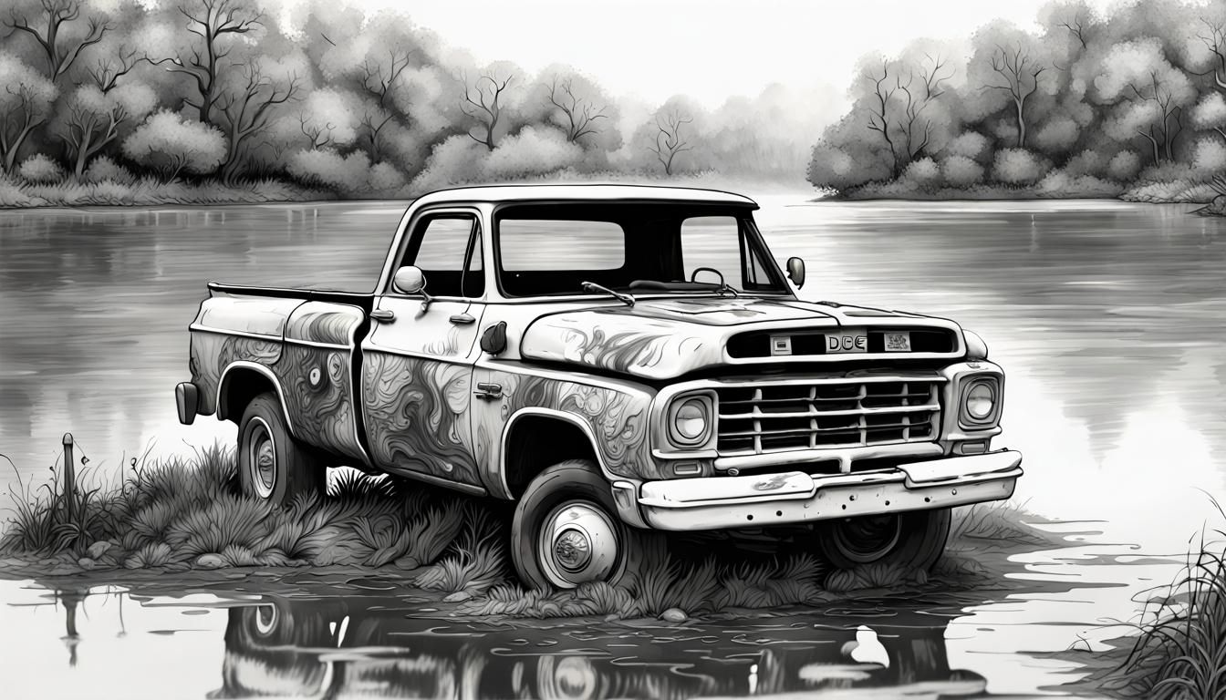 Coloring Book Old Truck