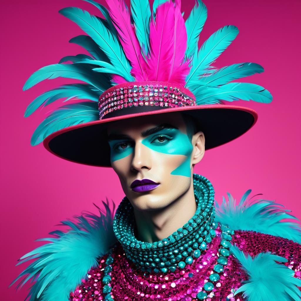 Young man with Drag on
