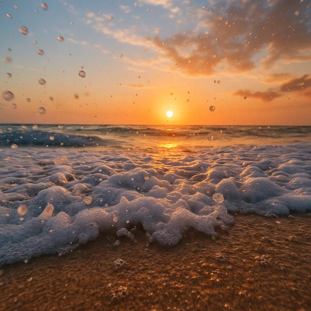 חוף ים וקצף