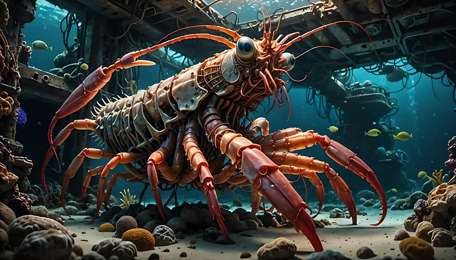 Evil shrimp - AI Generated Artwork - NightCafe Creator