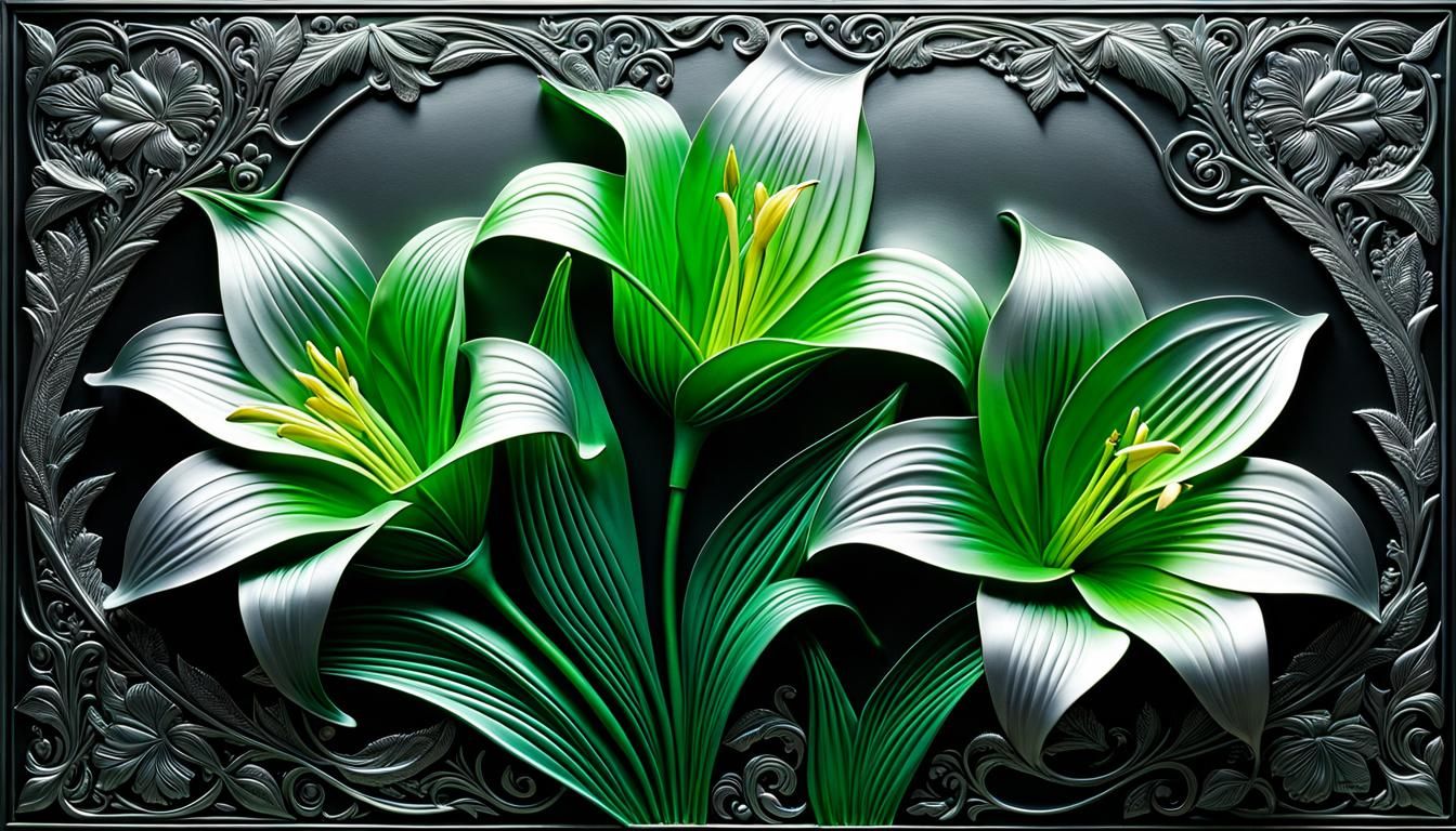 Green Steel Flowers