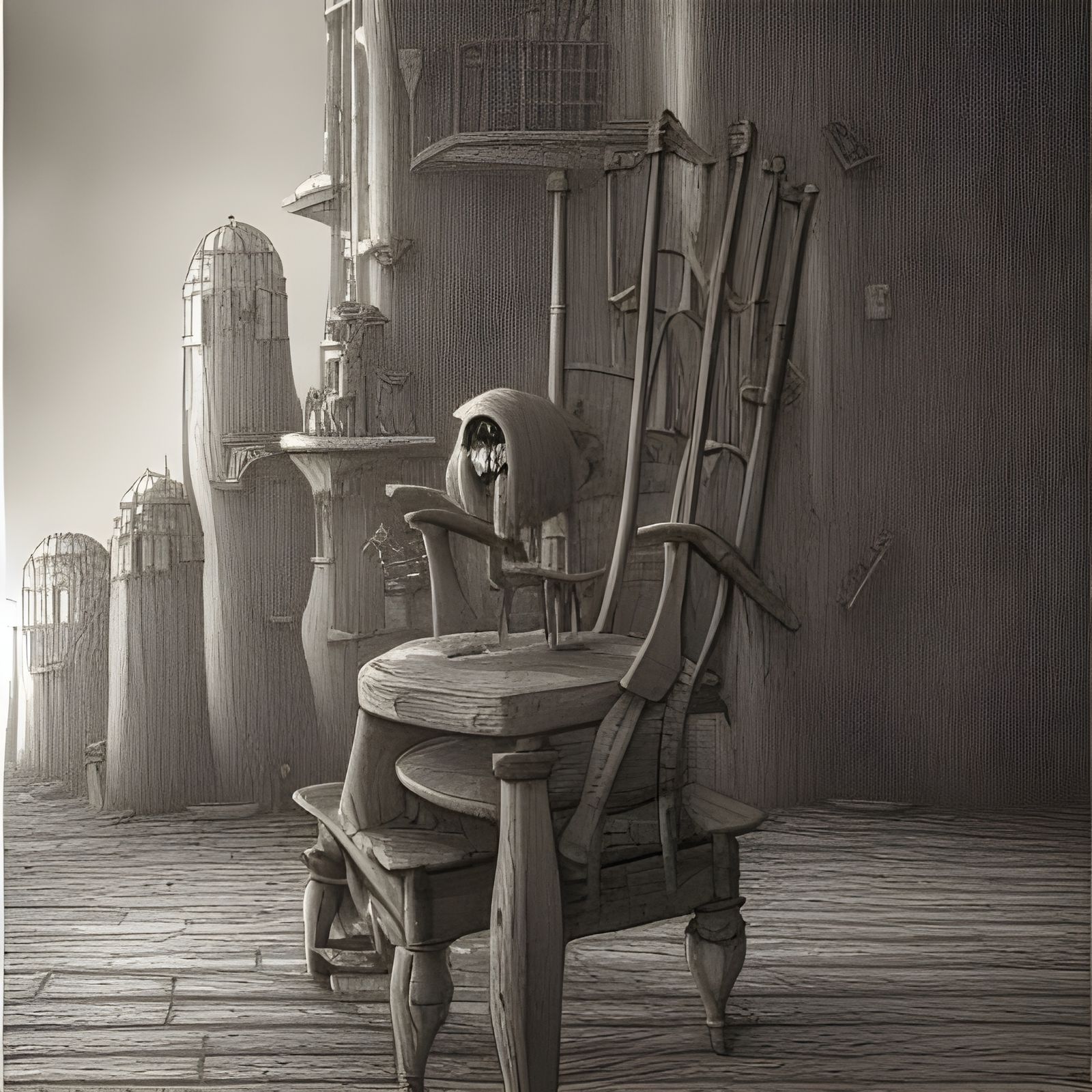 THE CHAIR (polyphonic prose story) AI Generated Artwork NightCafe