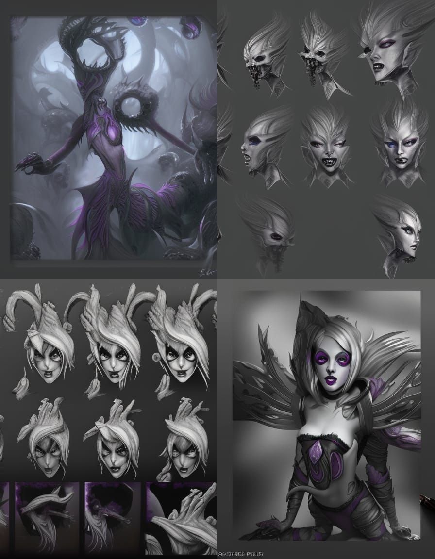 Evelynn Design Profile concept art - League of Legends - AI Generated ...