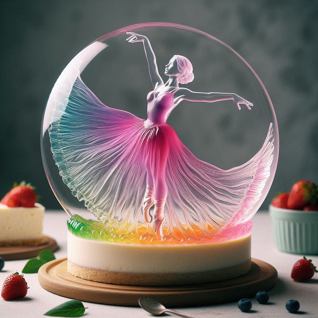 Cheesecake with a ballerina