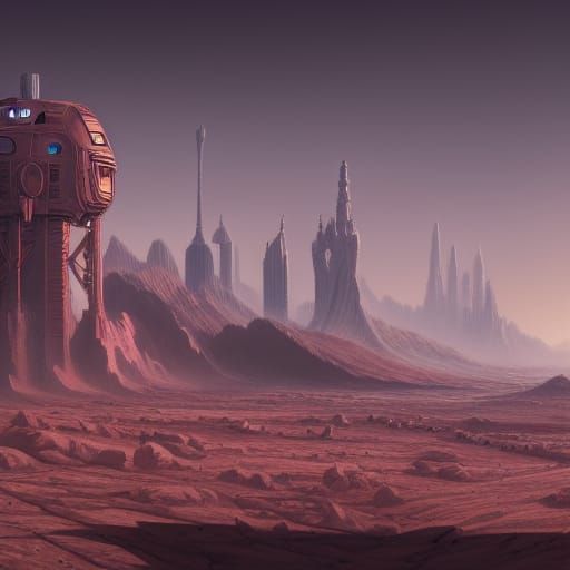 city on mars, buildings on mars