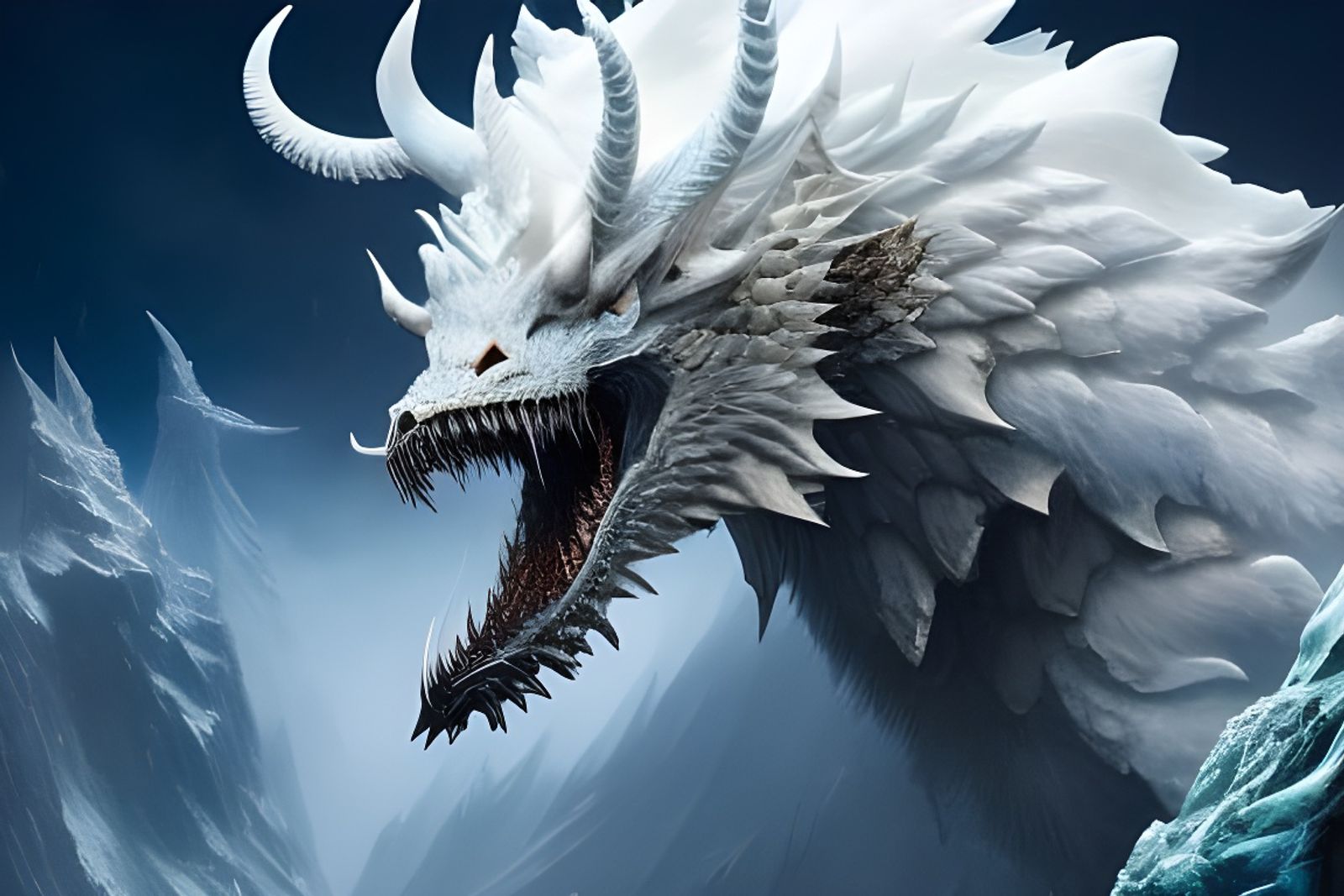 white dragon wallpaper