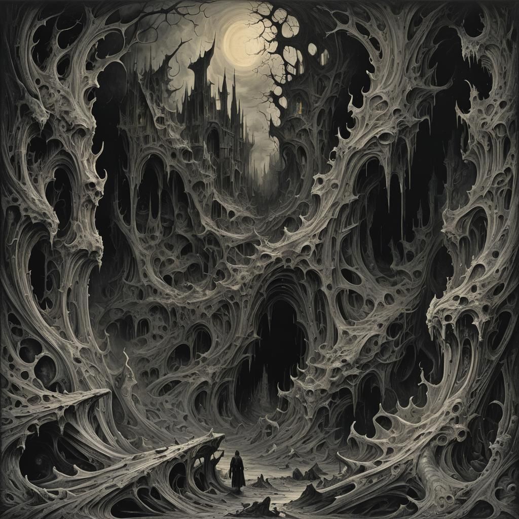 Abstract Horror Art in Doré Style