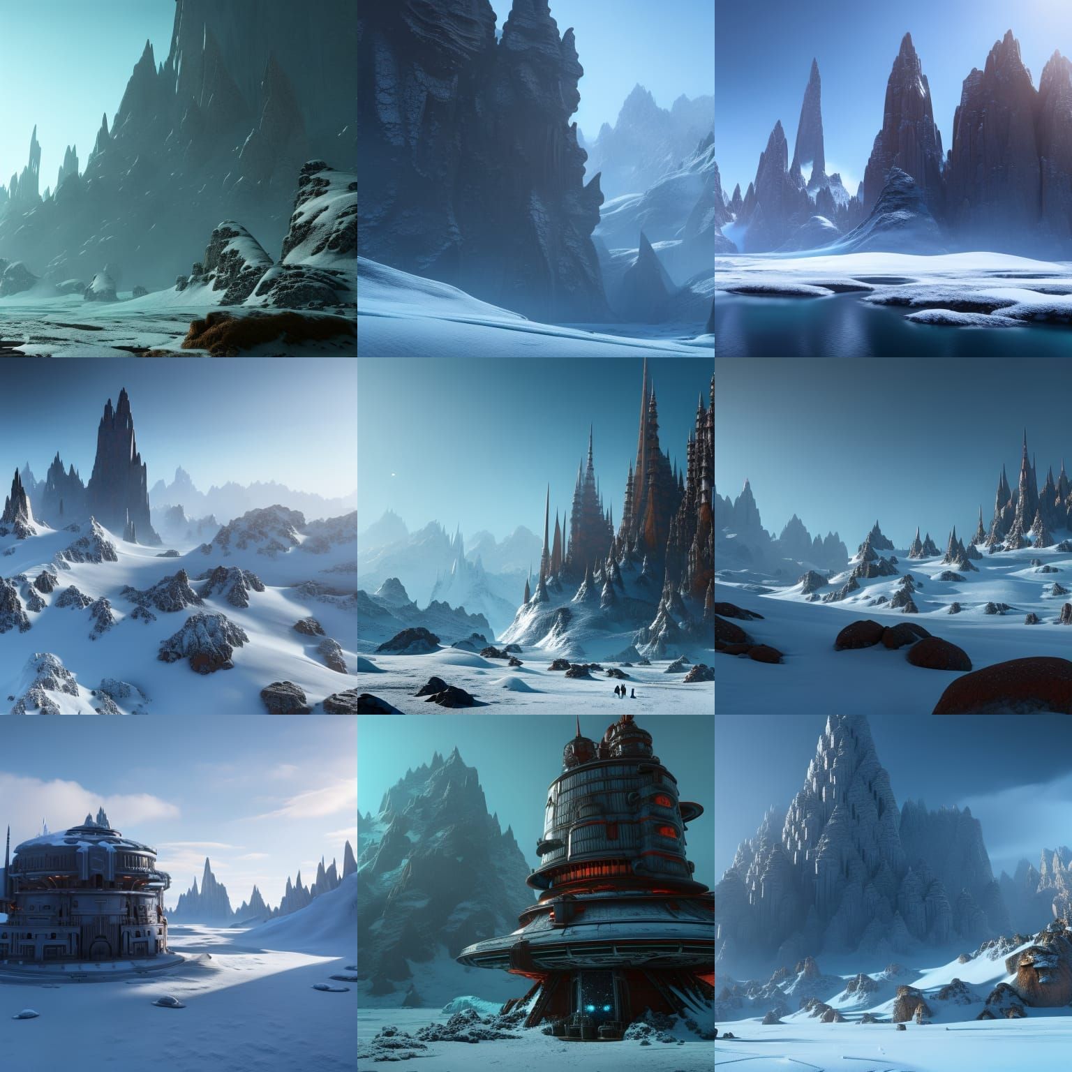 head quarter in icy planet