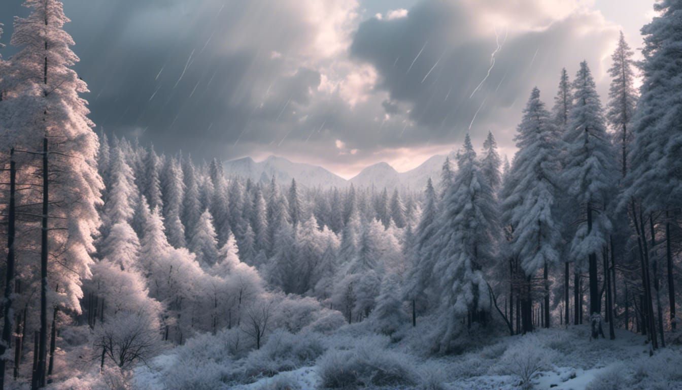 <lora:EpicLandscapes10:1.0> RAW Photo, ultra realistic, crisp, ultrasharp, japanese forest in the winter, morning sun, storm, epic shot, 8K,...