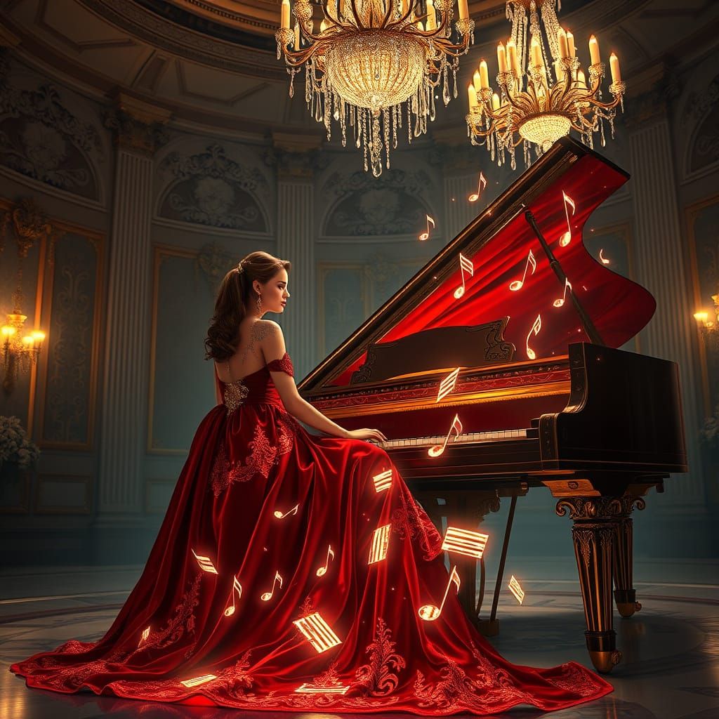 beautiful victorian style piano   by @Domy