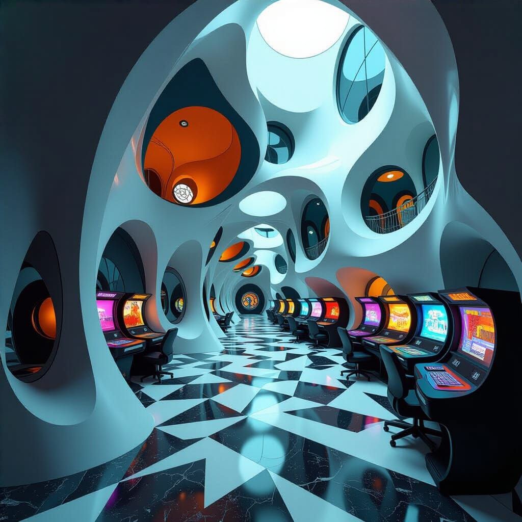 Arcade hall  by @Crystalline