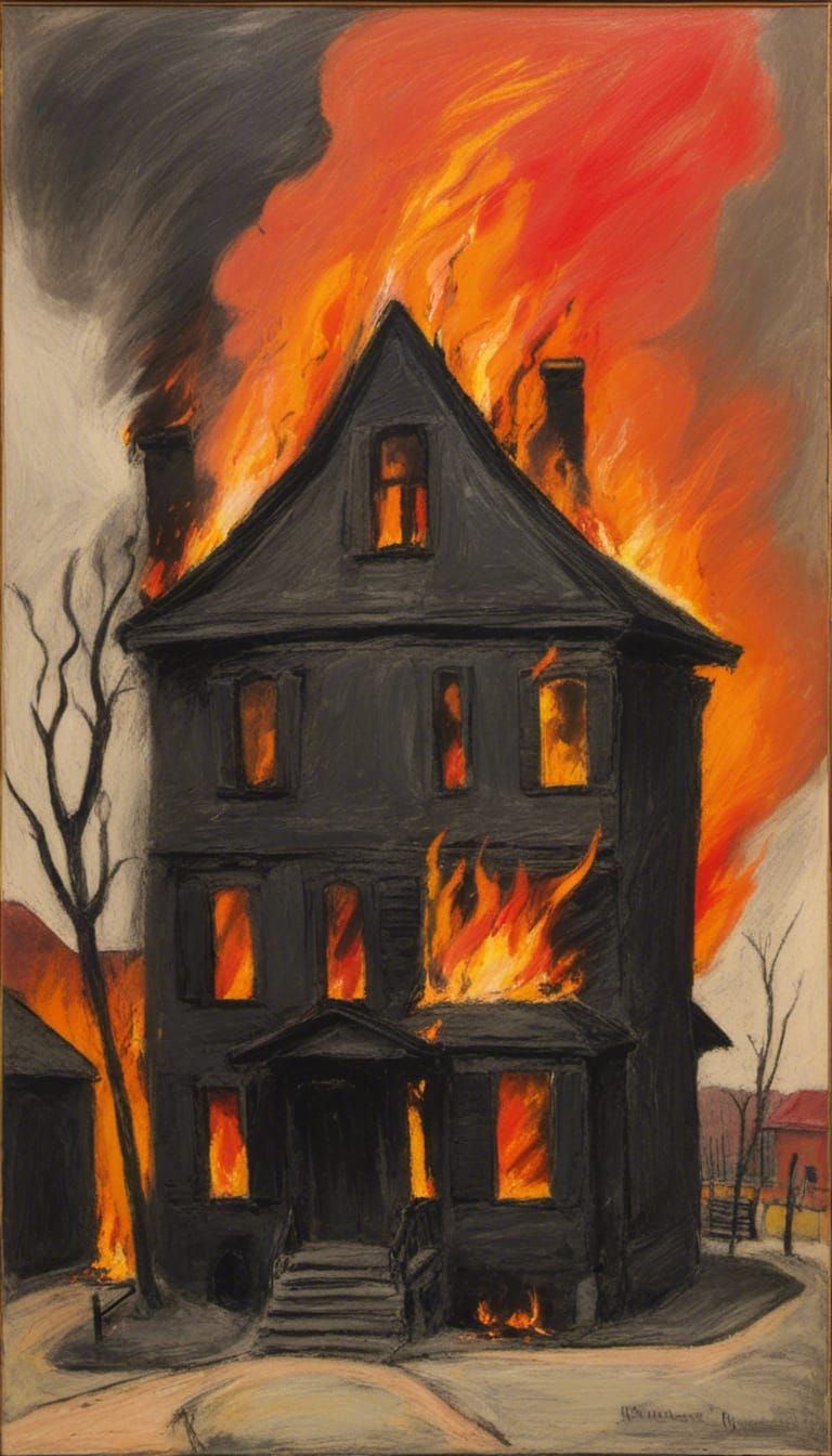 Burning house