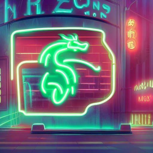 neon dragon
