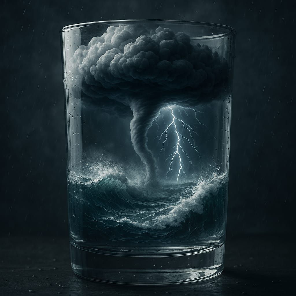 French Expression: Une tempête dans un verre d'eau