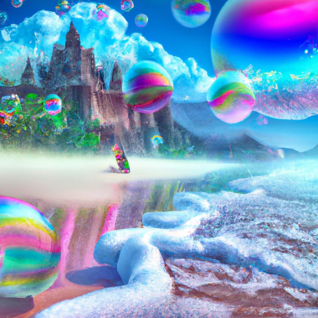 A Deep Dream of A magical beautiful detailed paradise tropic...