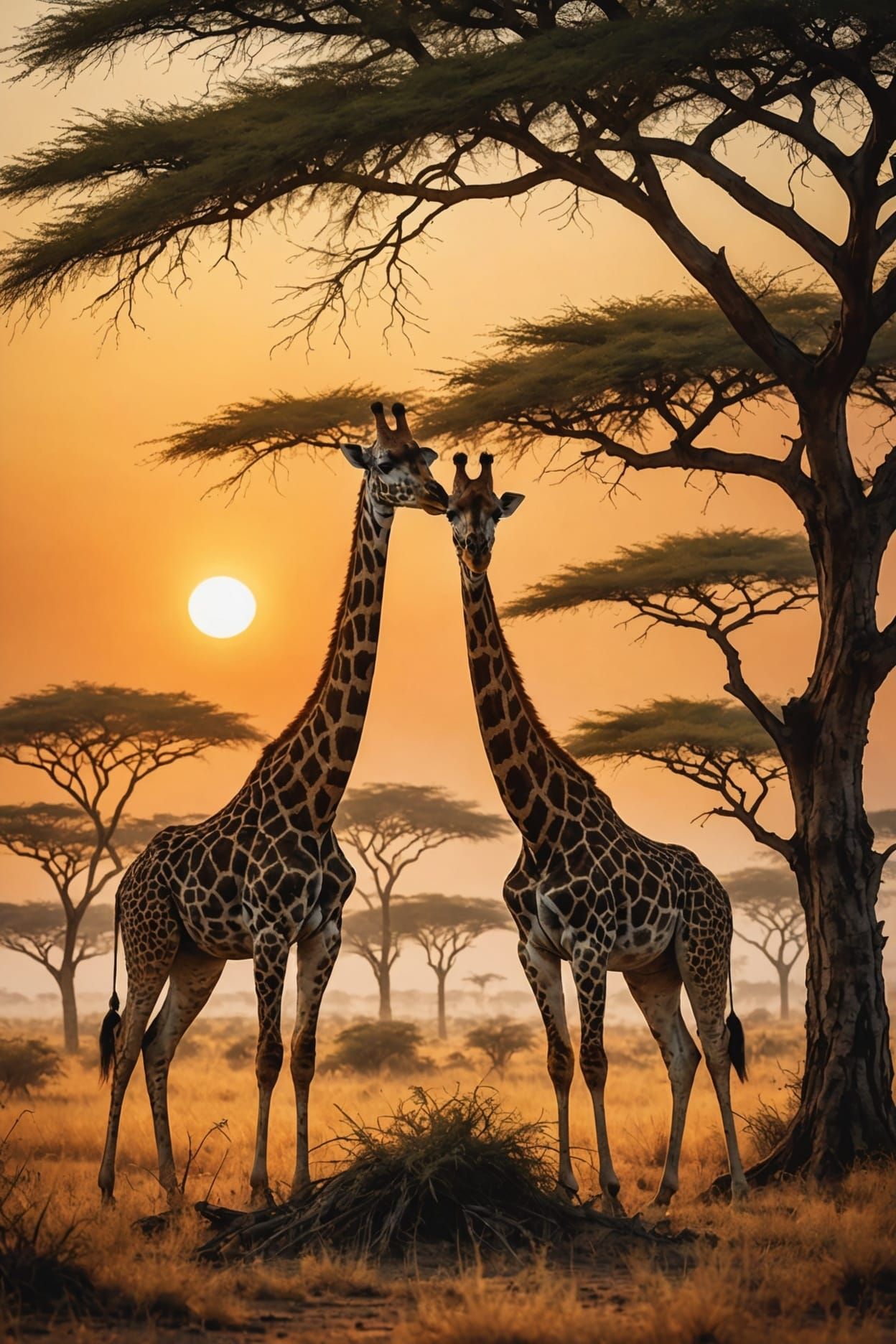 Savanna Giraffes  by @John