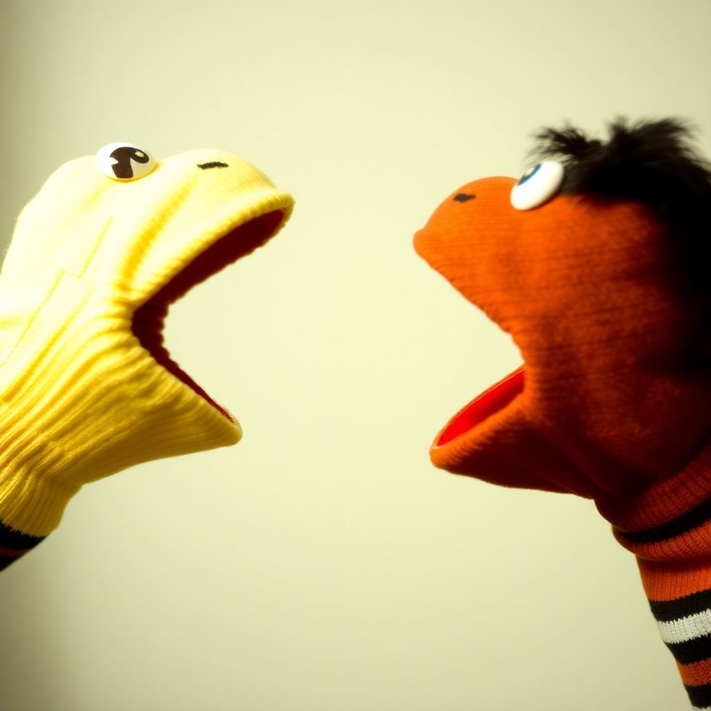 Sock Puppets Arguing