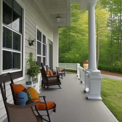 Photorealistic Front Porch - AI Generated Artwork - NightCafe Creator