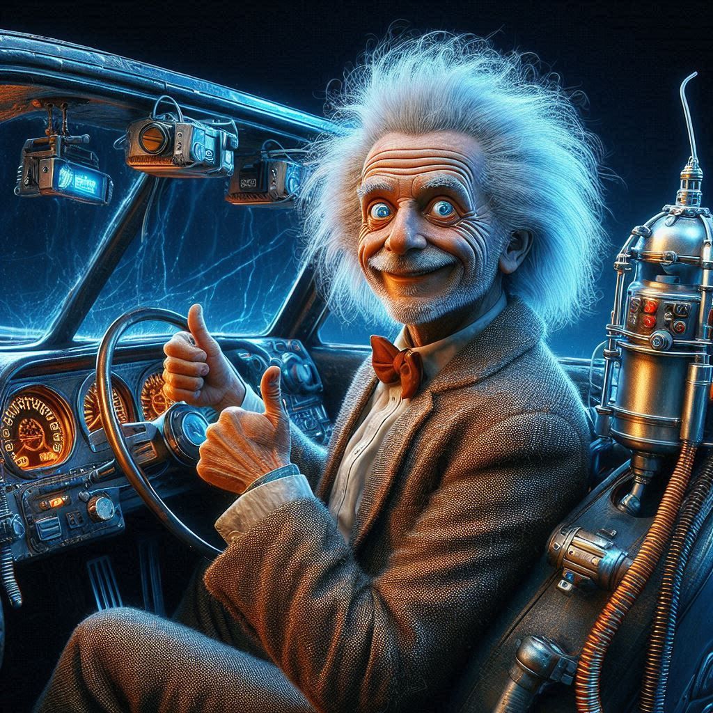 Albert Einstein delighted, B-96714