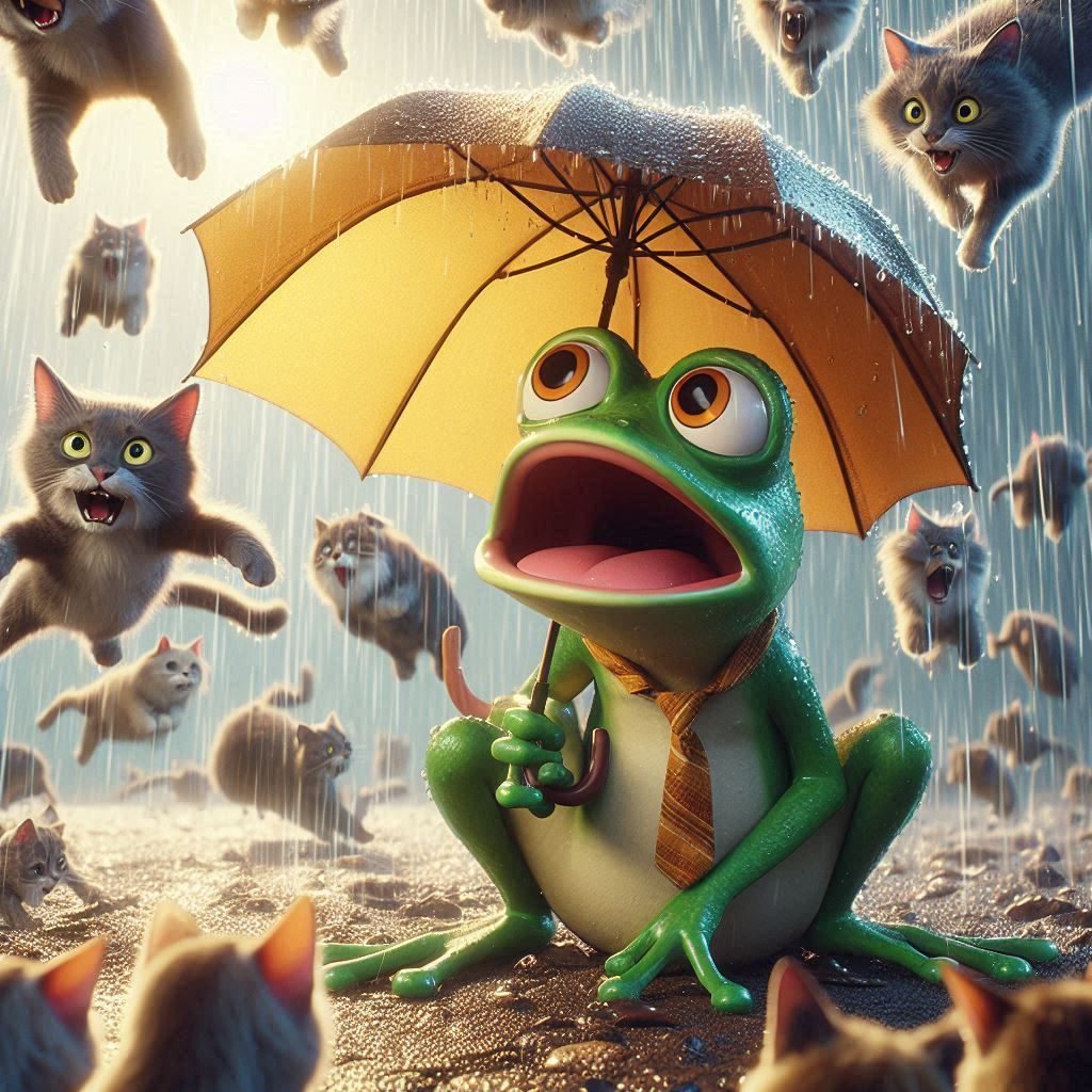 Is is raining cats and dogs