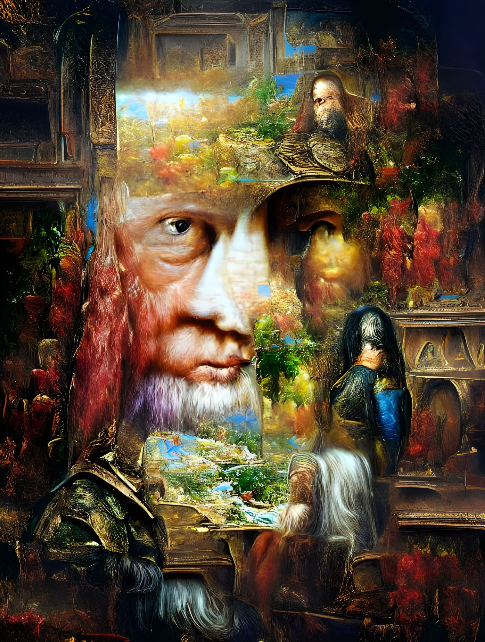 Portrait of Leonardo da Vinci by Ferdinand knab and gustave gore - AI ...