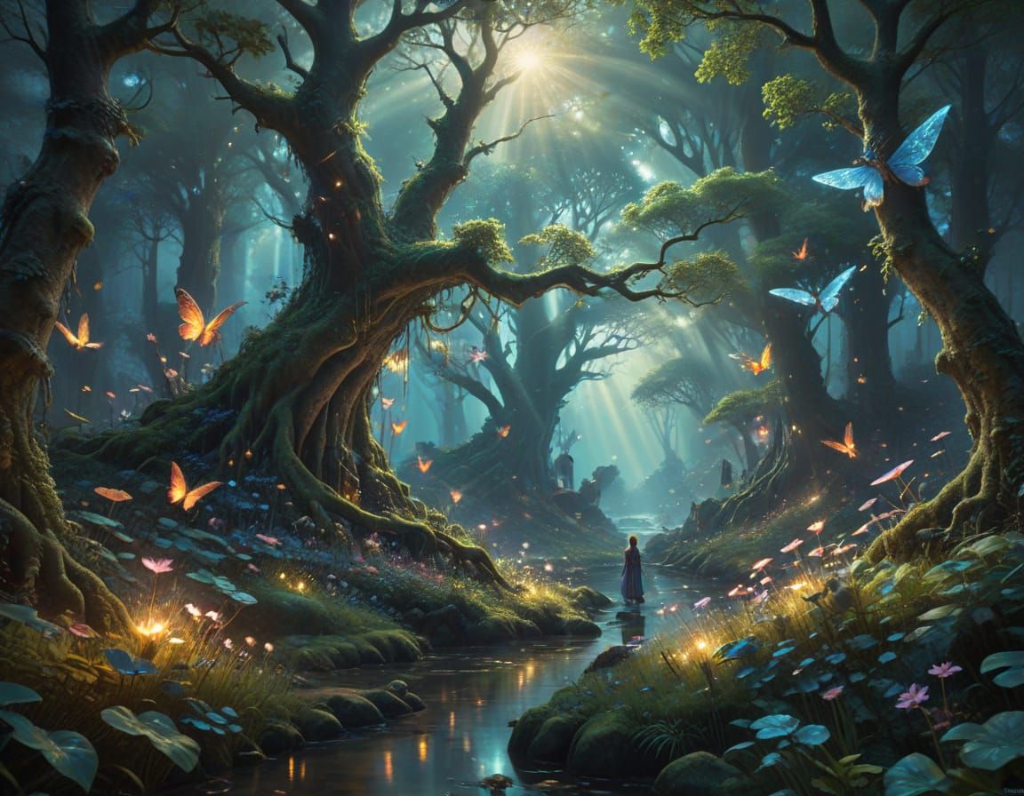 Enchanted Whimsy in Ethereal Forest