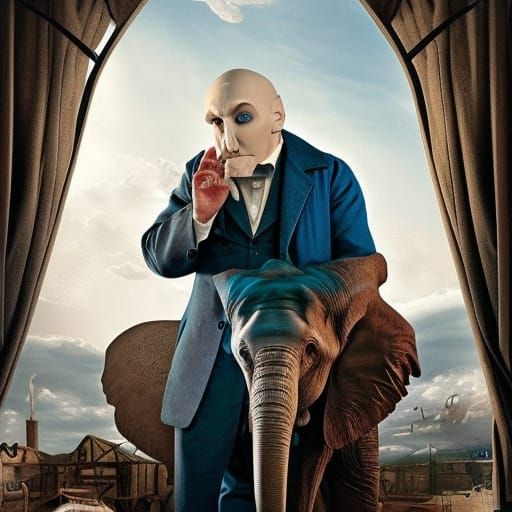 Doctor Evil in surgery with the elephant man