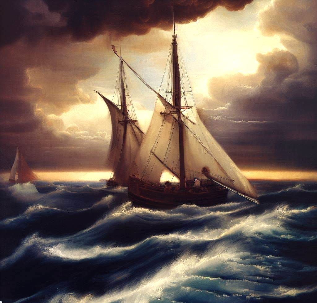 little ship in the storm