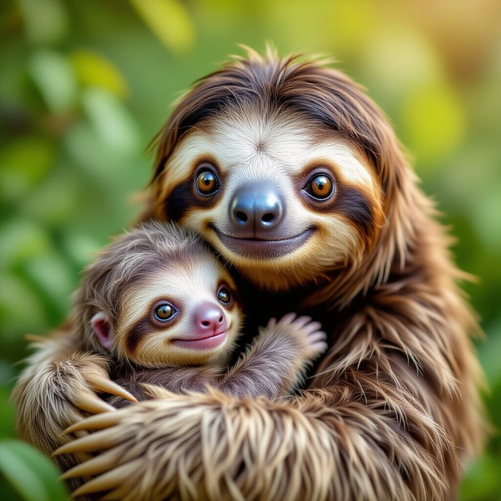 Baby Sloth happiness  by @Jane Jay