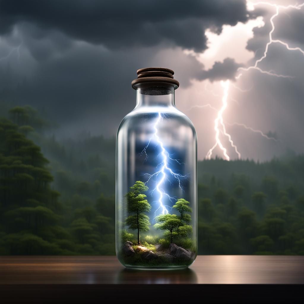 Lightning in a Jar AI Generated Artwork NightCafe Creator