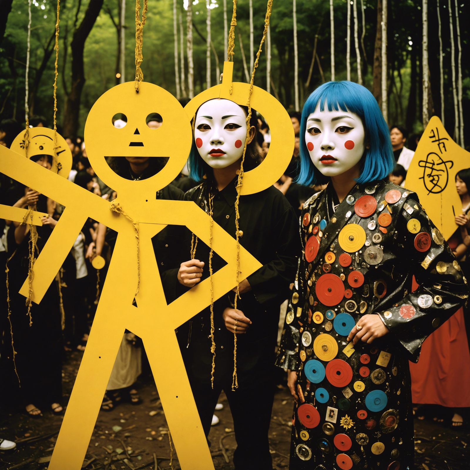 Surreal Dadaist Transformation at a Japanese Rave