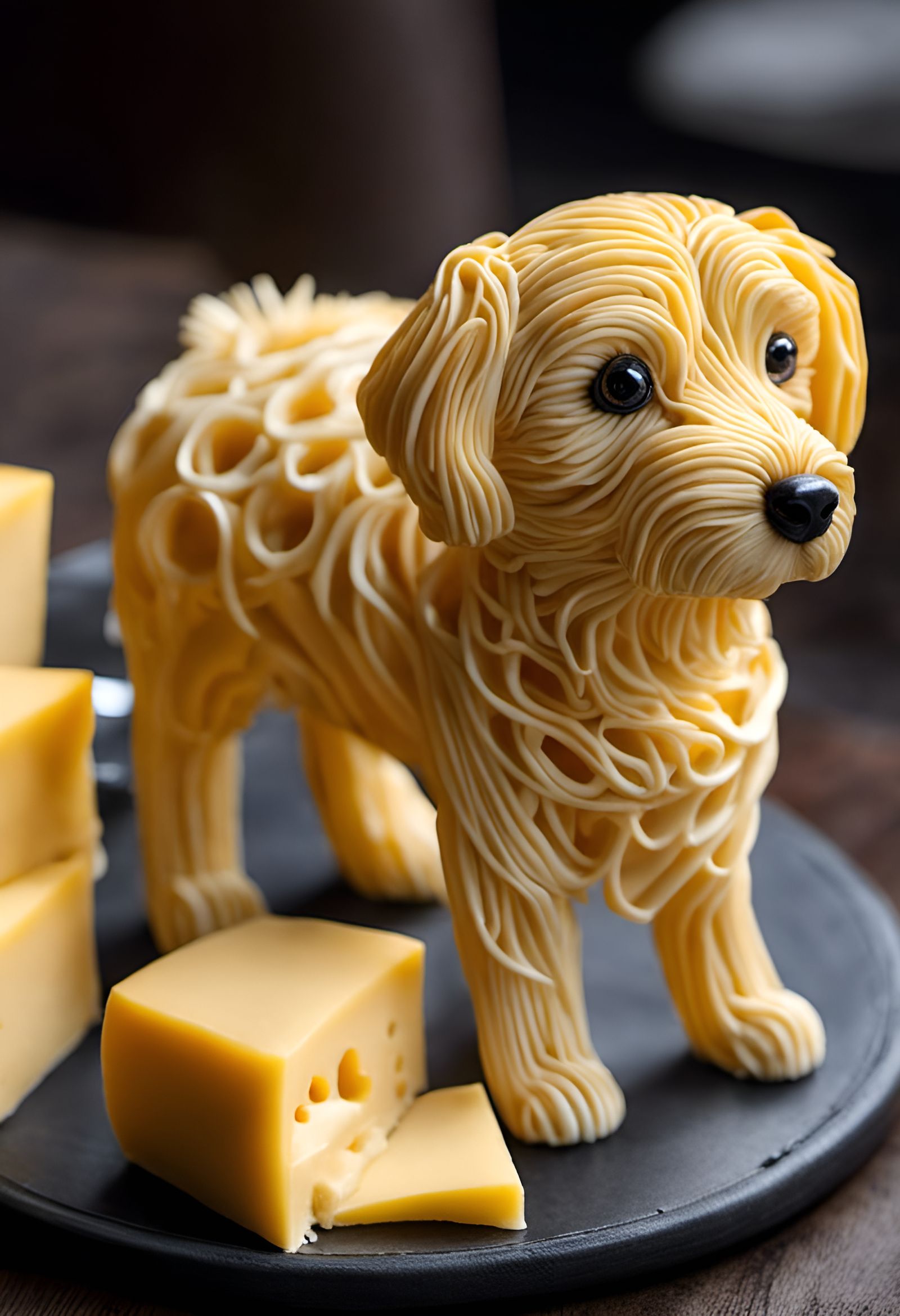 The Cutest little pupperbutt made out of string cheese 🧀   by @Invicta