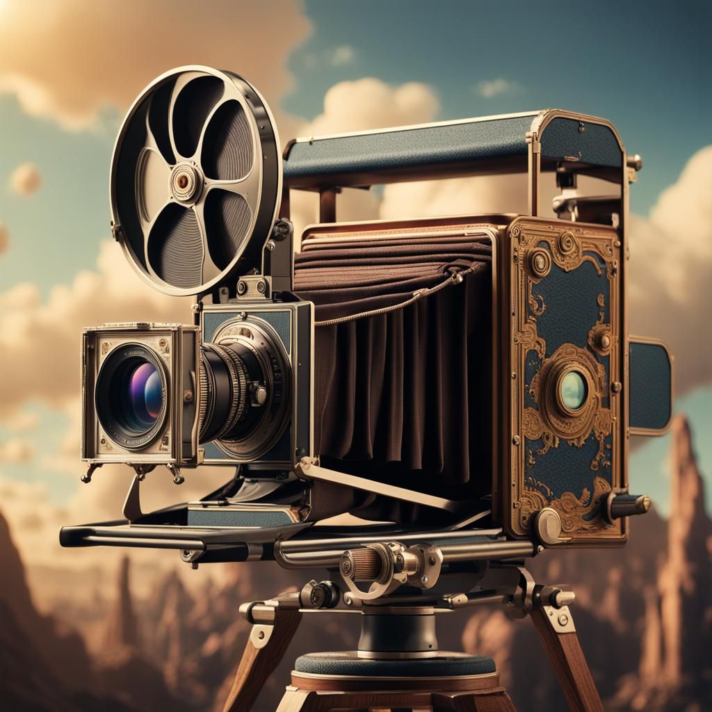 Vintage film camera from the 30's  by @Mici Gold