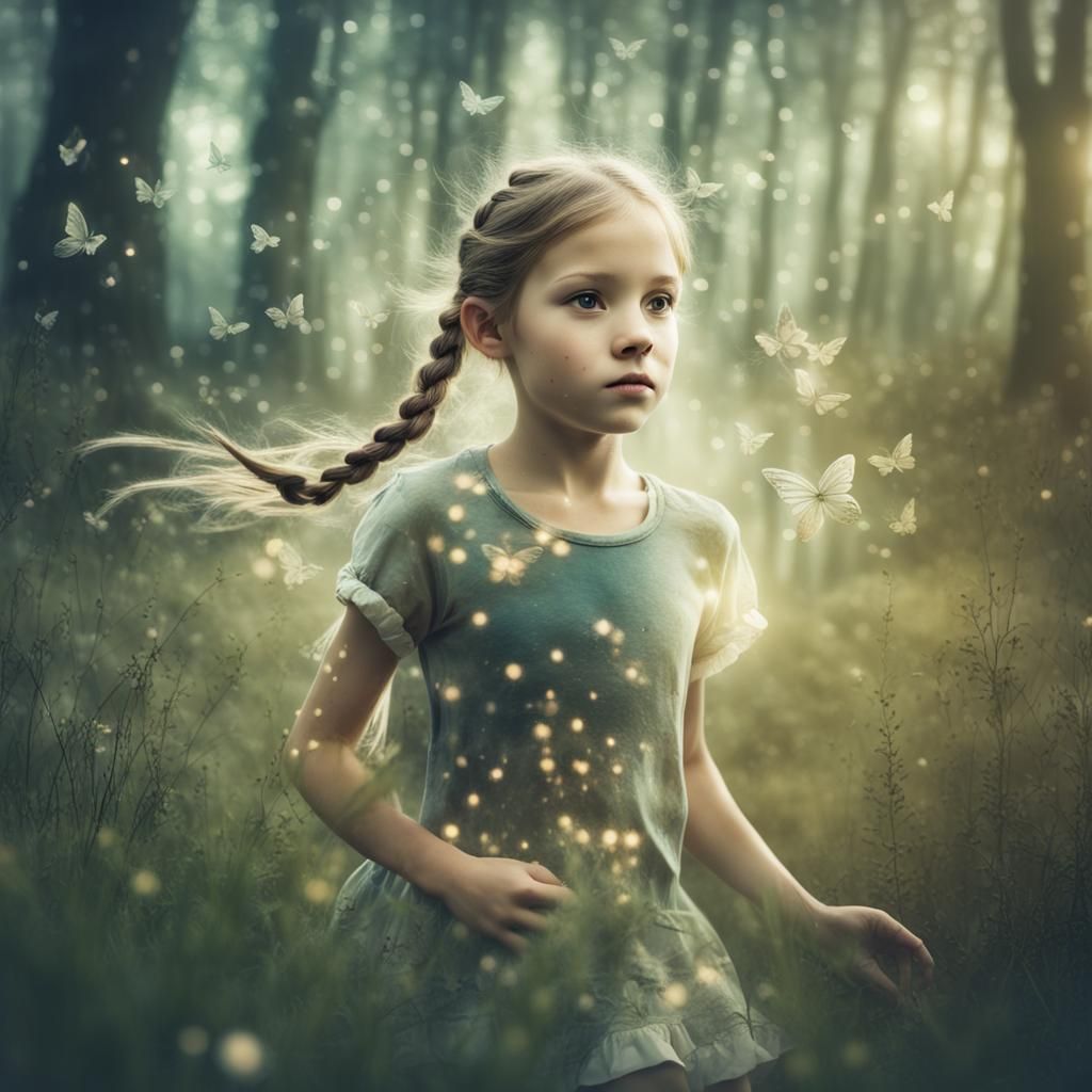 A girl and her fairies - AI Generated Artwork - NightCafe Creator