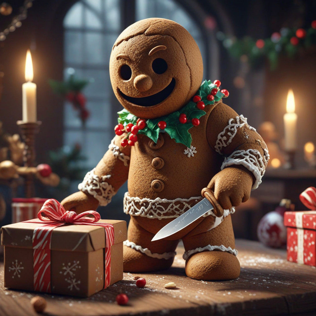 Ginger "Evil" Bread Man  by @JollyPerst