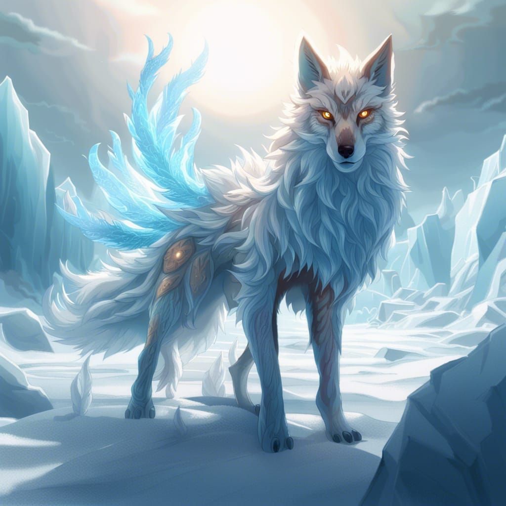 Ice Kitsune - AI Generated Artwork - NightCafe Creator