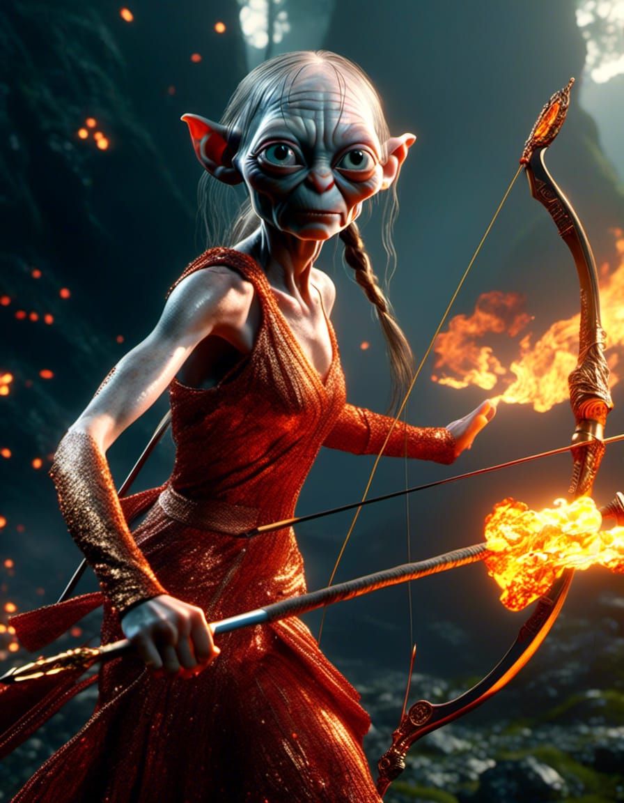 This Gollum in on fire ♫⋆｡♪ ₊˚♬ ﾟ.